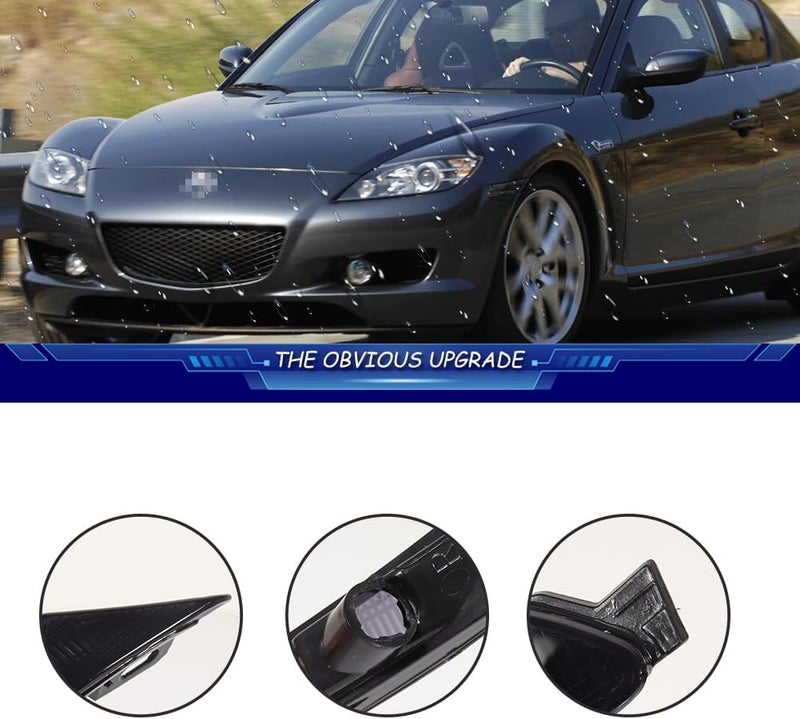 TurningMax For 2004 2005 2006 2007 2008 Mazda RX-8 RX8 Front Bumper Side Marker light Housings Smoked Lens F151-51-120E, F151-51-130E - Image 2
